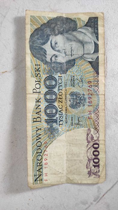 Banknot PRL - 1982, 1000 złotych