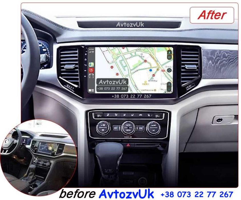 Магнитола CRAFTER Volkswagen TRANSPORTER T6 Atlas TERAMONT Android 16