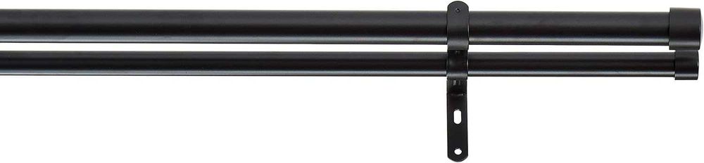 Karnisz podwójny Amazon Basics - 91,4 - 182,8 cm, czarny