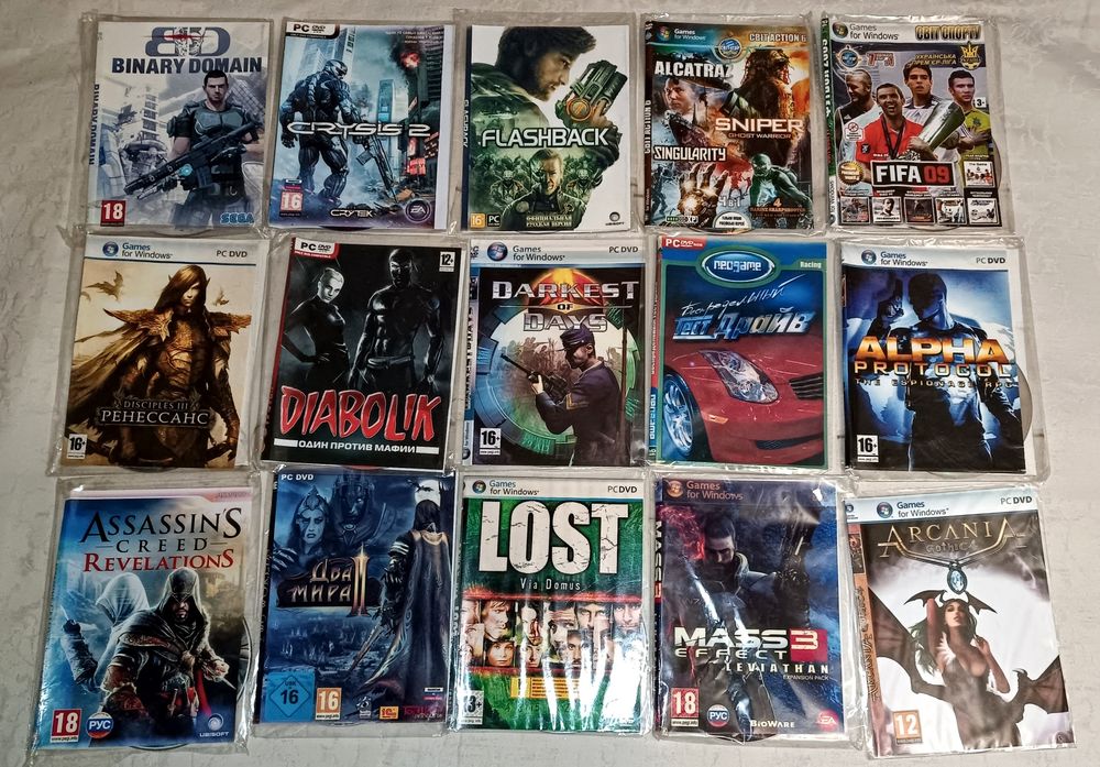 Компьютерные игры на ДВД дисках
