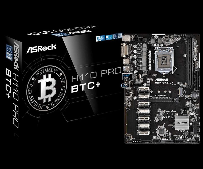 Материнская плата ASRock Super Alloy H110 Pro BTC+