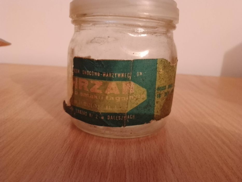 8 słoików Społem Kielce Musztarda przyprawy  PRL Vintage