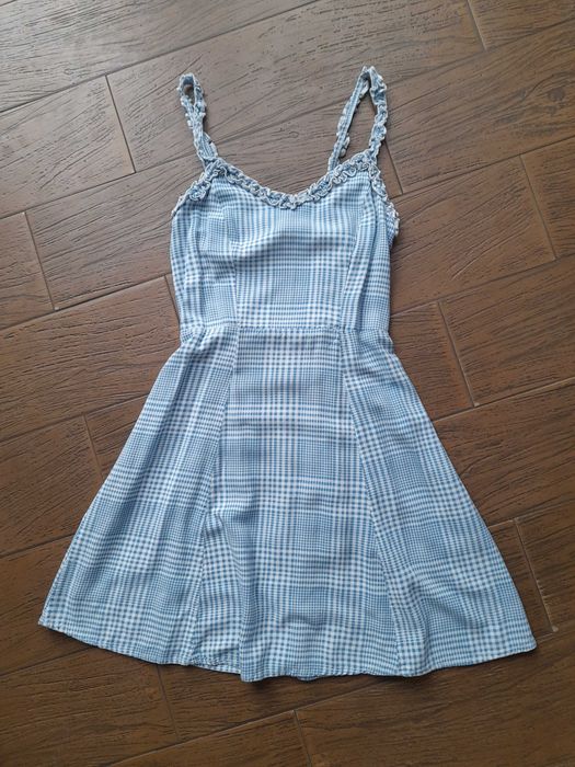 Sukienka na lato kratka vichy r.36 boohoo