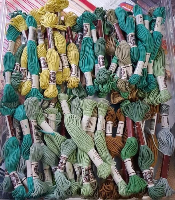 Meadas dmc para meio ponto algodao