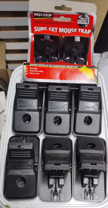 Profesjonalne myszołapki z wytrzymałego plastiku (10szt).