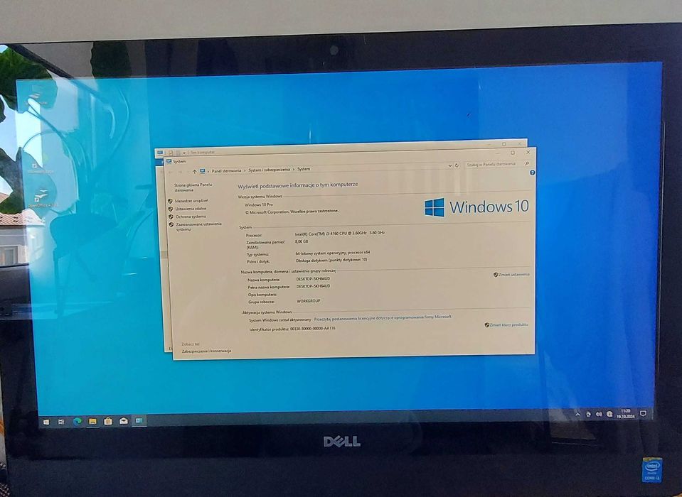 Komputer Dell Optiplex 9030 23" Win10Pro, SSD, 8GB, I3-4160 All In One