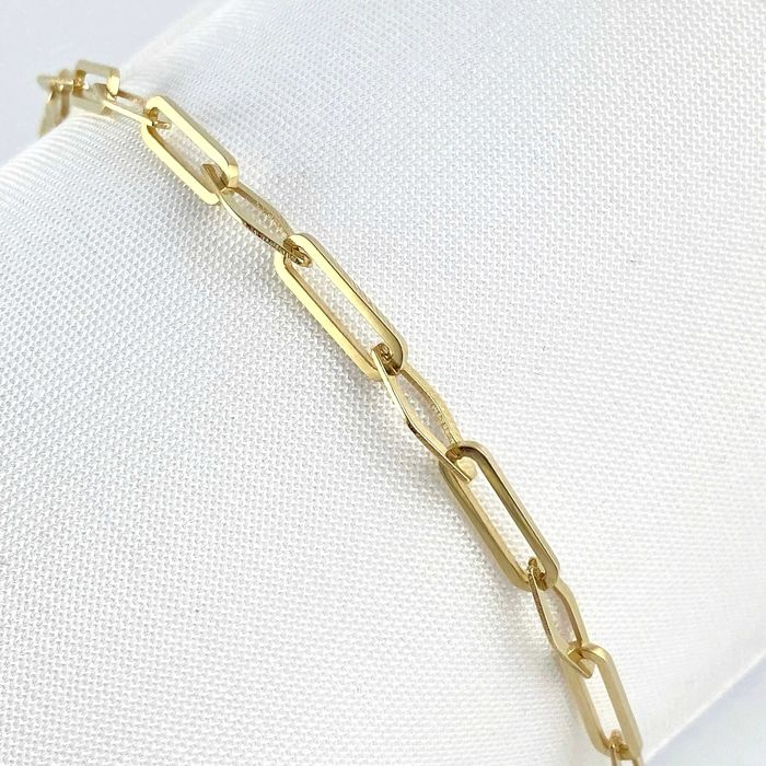 ZŁOTA bransoletka SPINACZE OWALNE ogniwa PRÓBA 585 (14K) 4,09g dł. 18,7 cm
