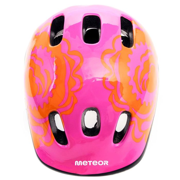 Kask rowerowy Meteor MV6-2 XS 44-48 cm Big Flower dziecięcy