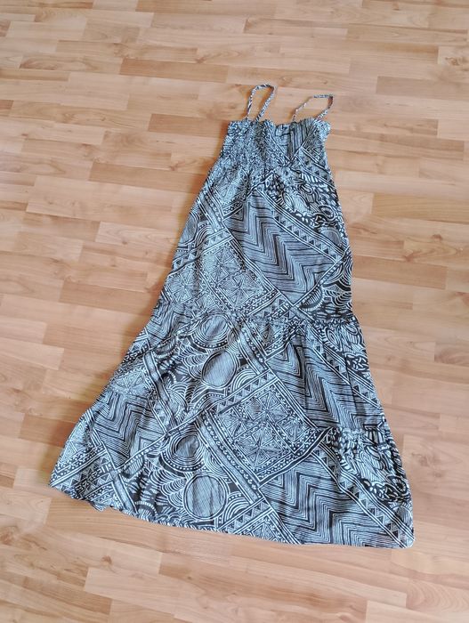 Letnia długa sukienka maxi boho etno vintage rozmiar M