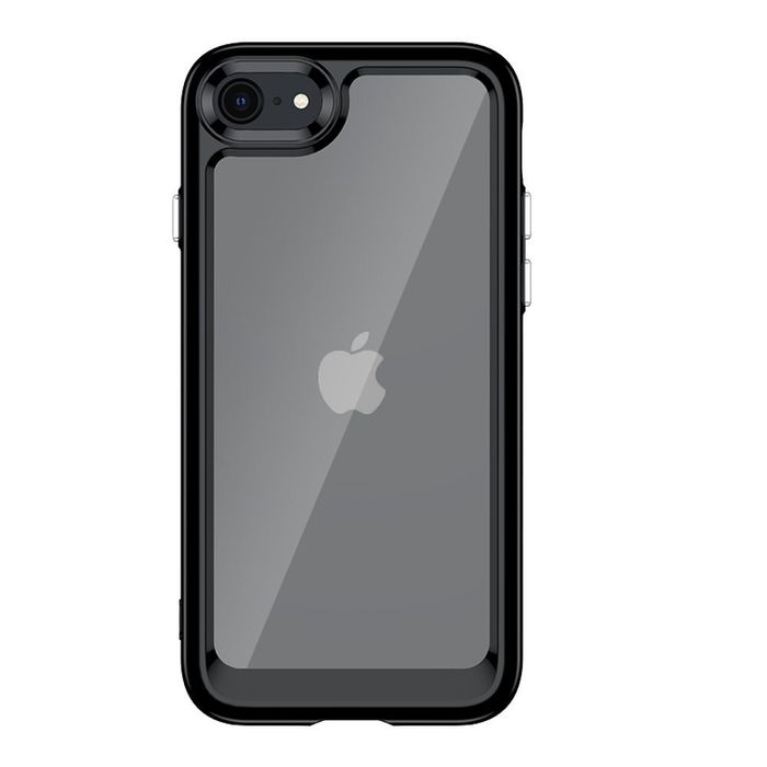 Etui Sztywny Pokrowiec Z Żelową Ramką Do Iphone 7 / 8 / Se Czarny