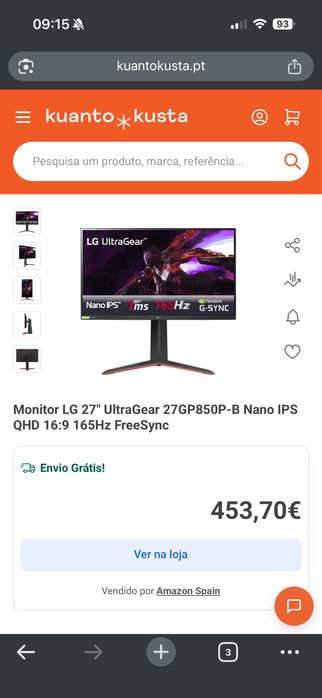 vendo monitor gamer lg gp27850 b 2k