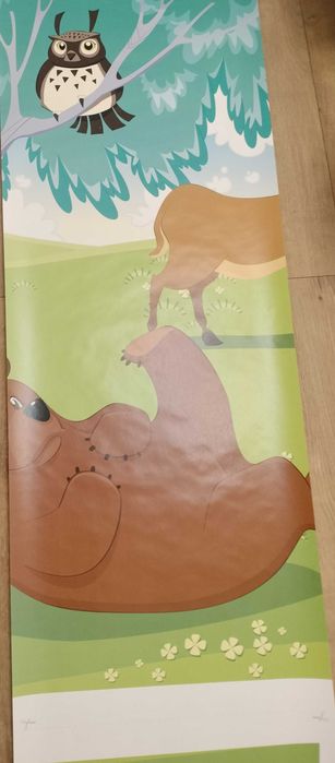 Tapeta dziecięca Las leśne zwierzęta