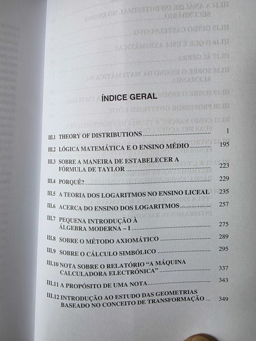 Livro "Textos Didácticos" - volume III de José Sebastião e Silva