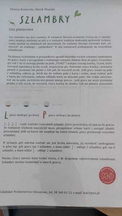 Gra planszowa GWO Szlambry