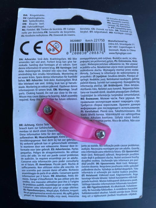 CAMPAINHA DE BICICLETA - ROSINHA NOVA EMBALADA