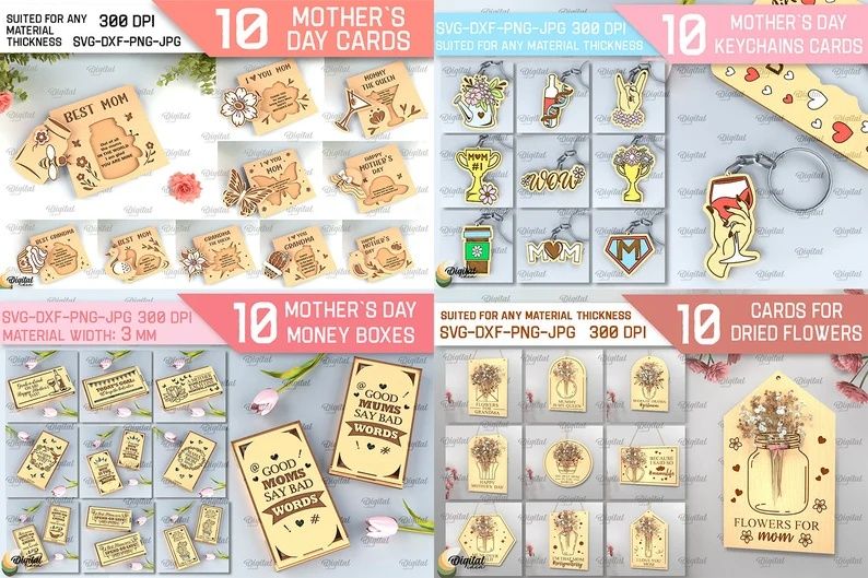 Dia da mãe - 160 ficheiros em vector para máquinas a laser

Dia da mãe