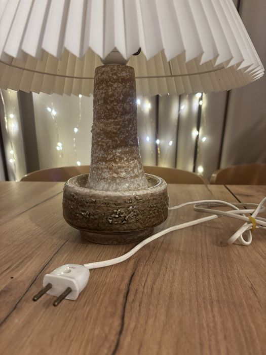 Duńska lampa stołowa z lat 60. – ceramika vintage, oryginał z epoki
