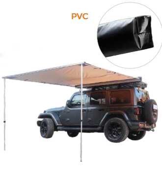 Markiza samochodowa w miękkiej obudowie 200 cm x 250 cm Off-road + oświtlenie taśma LED + ładowarka USB-C
