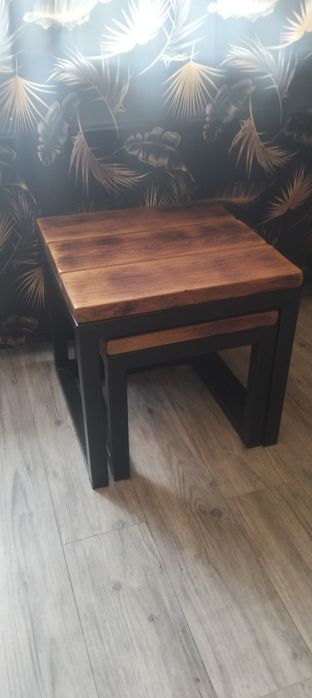 Stoliki loft opalany dąb