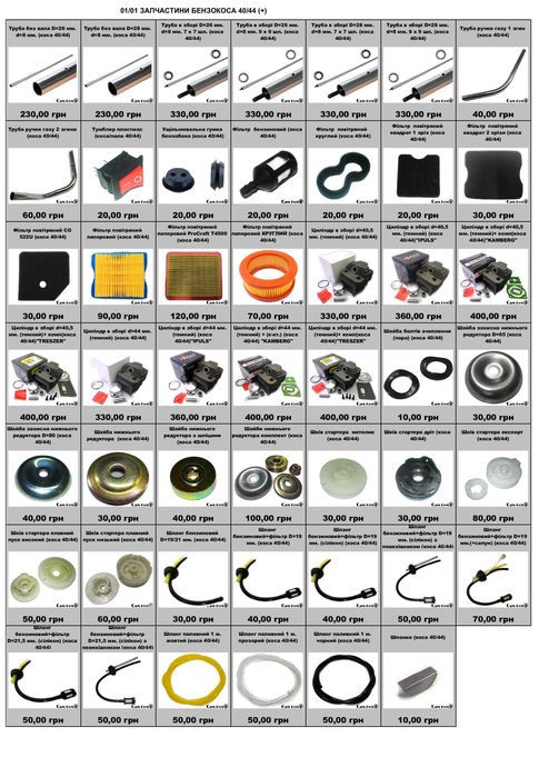 Запчастини до бензопил та мотокос запчасти бензокоса бензопила