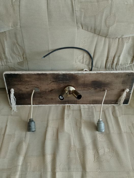 Lampa wisząca drewniana