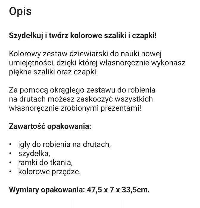 Zestaw kreatywny szydełkowanie wyplatanie