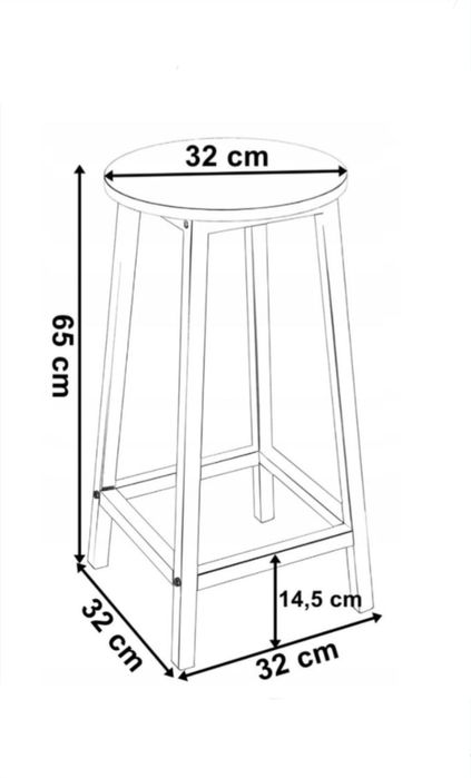 Hoker barowy loft 2 szt., krzesło do kuchni, stołek, taboret