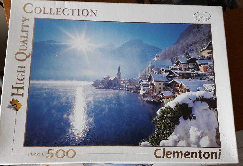 Puzzle 500 Clementoni High Quality miasteczko Hallstatt zimą kompletne