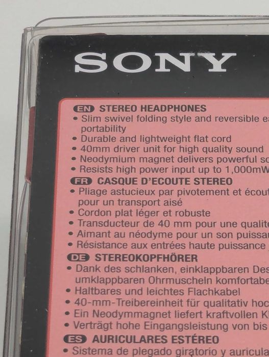 Auscultadores Sony MDR V55, novos