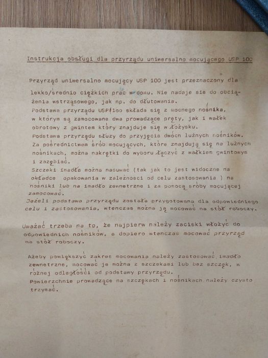 Niemieckie imadło stolarskie usp 100 , zaciski