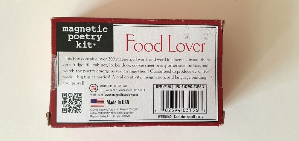 Imans amantes de comida / Magnetic Poetry kit / Food lover