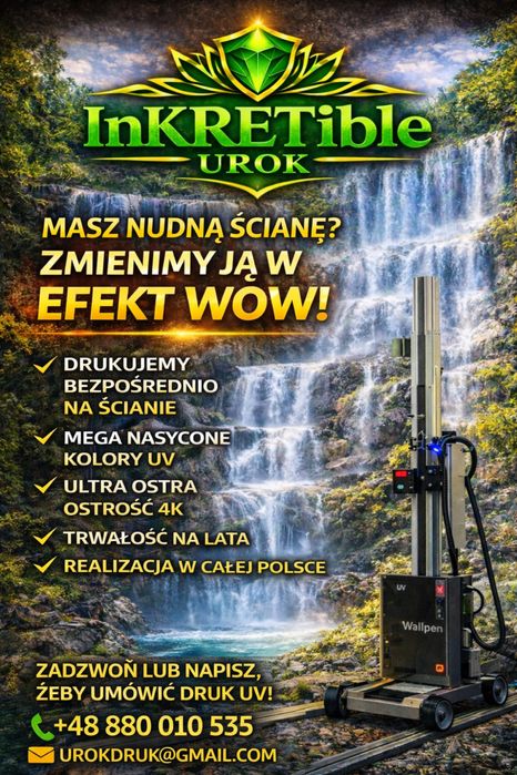 DRUK ŚCIENNY UV – Grafika bezpośrednio na ścianie!