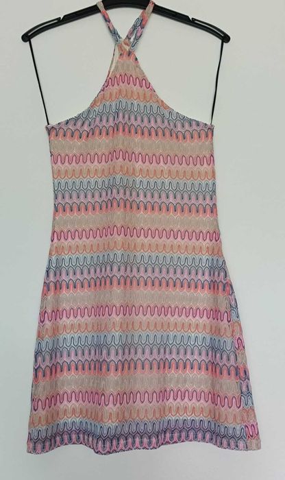 Vestido curto frente única H&M (Estilo Missoni) Padrão ziguezague tamanho S