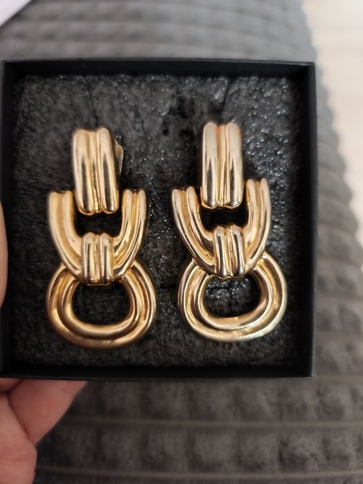 Duże klipsy vintage