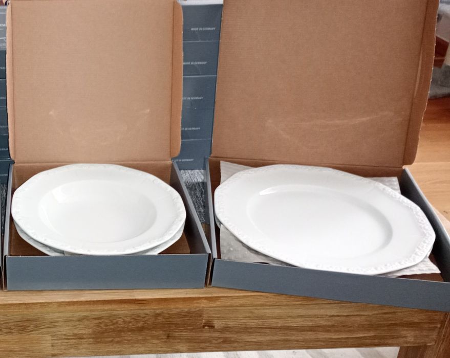 Rosenthal Biała Maria serwis talerze do obiadu 12 cz. Dla 6 osób Nowe