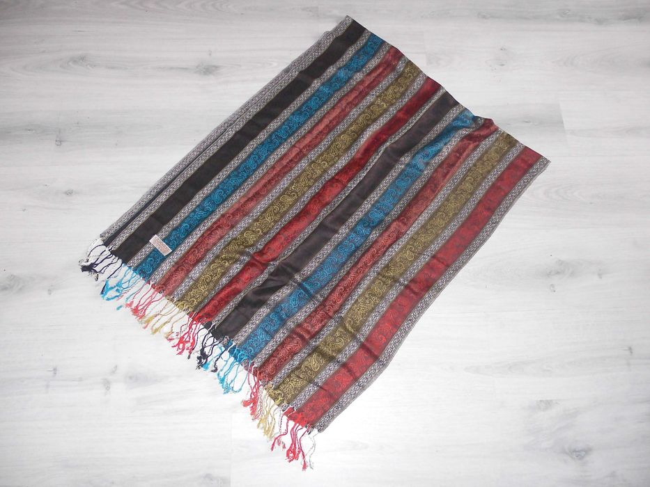 Cashmere Szal Chusta Apaszka Kaszmir Jedwab BDB