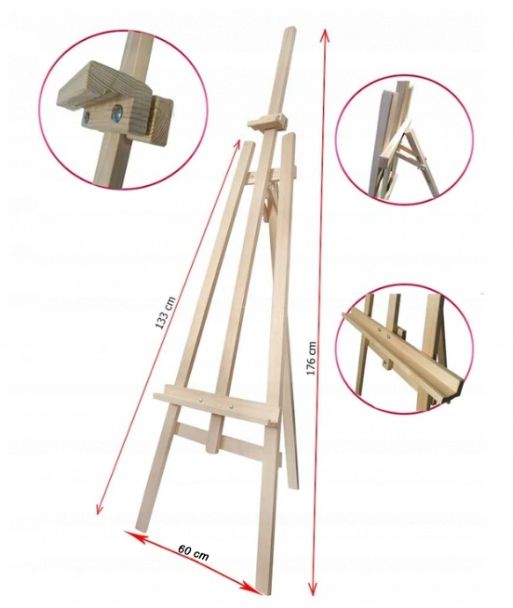 Sztaluga Trójnożna Studyjna 176 Cm Wystawowa Regulowana Stabilna Plene