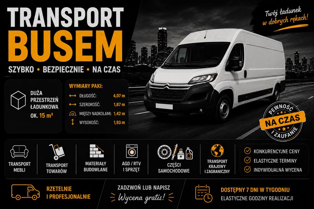 Usługi transportowe Przeprowadzki Transport