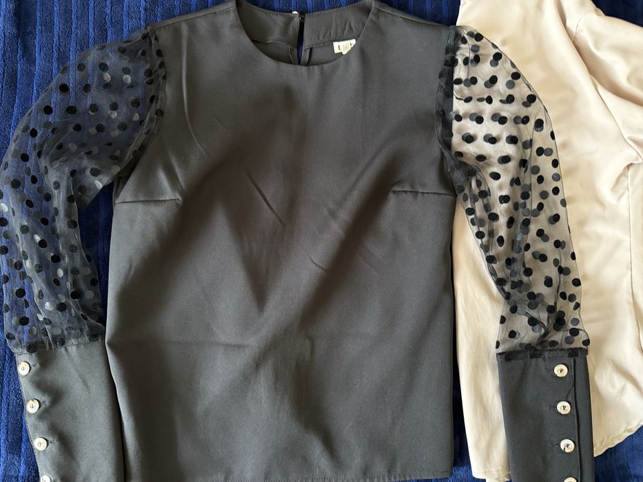 Блузка чорна, бежева, синя, бордо