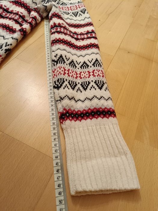 Wełniany sweter, wzorzysty,na sesję. Wool, wełna. 40