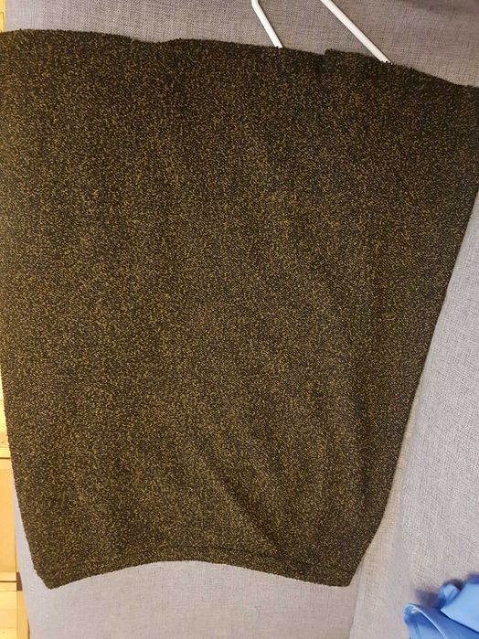 Garsonka damska (żakiet ze spódnicą) czarno-brązowa, 52, 6XL