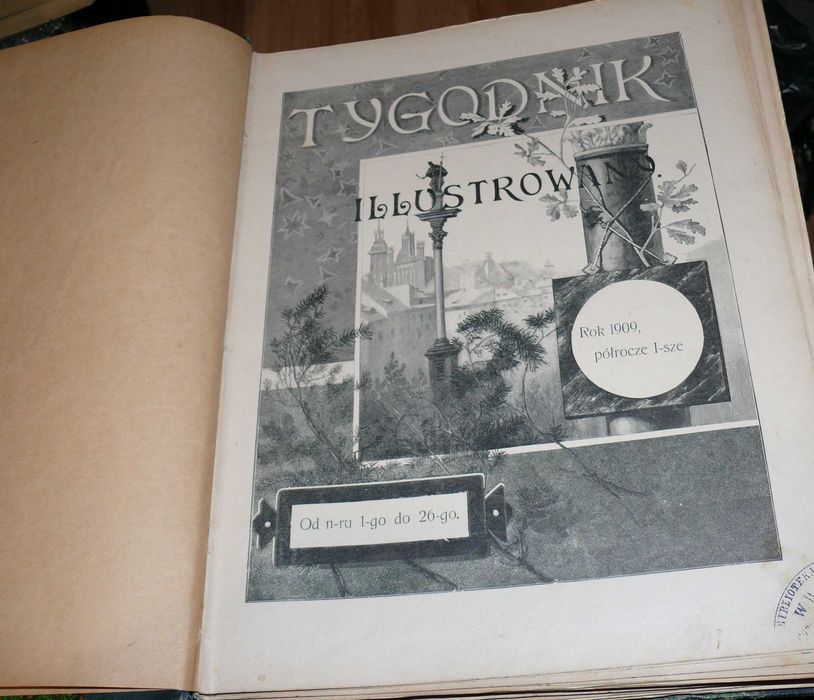 Kompletny rocznik Tygodnik Ilustrowany 1909 B. Prus Awiacja Rzadkie 2 tomy