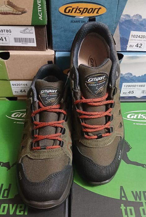 Трекінгові кросівки напівчеревики Grisport Green Black 14505S3G хакі