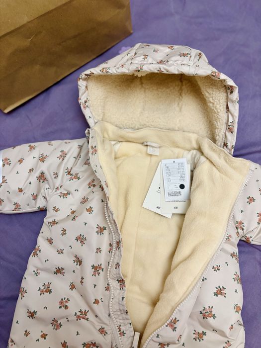 Зимовий термо комбінезон H&M 68 розмір 4-6 місяців повномірка