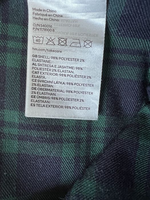 Galowa spódnica mini plisowana w szkocką kratę 164 cm 13-14 lat