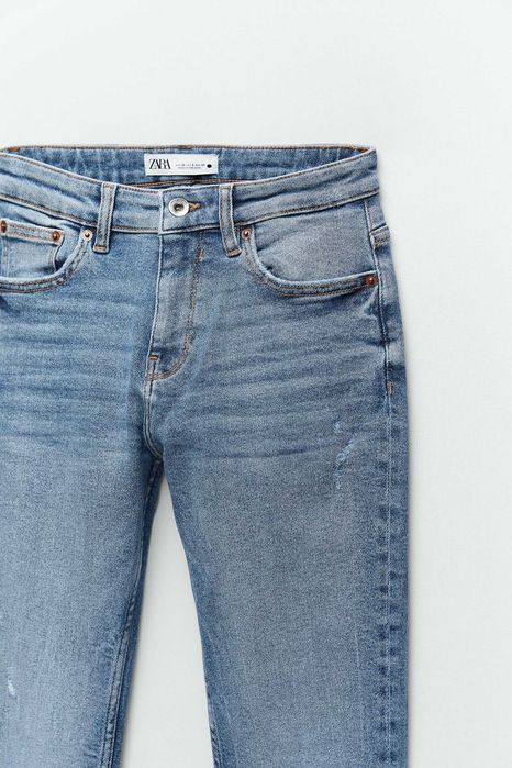 Spodnie dżinsy rurki ZARA 36 34 XS S niebieskie