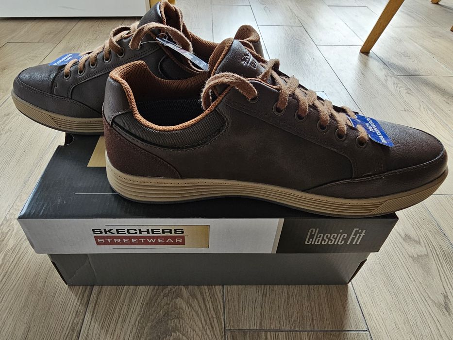Nowe nieużywane sneakersy Skechers Sparkman brązowe rozm. 43