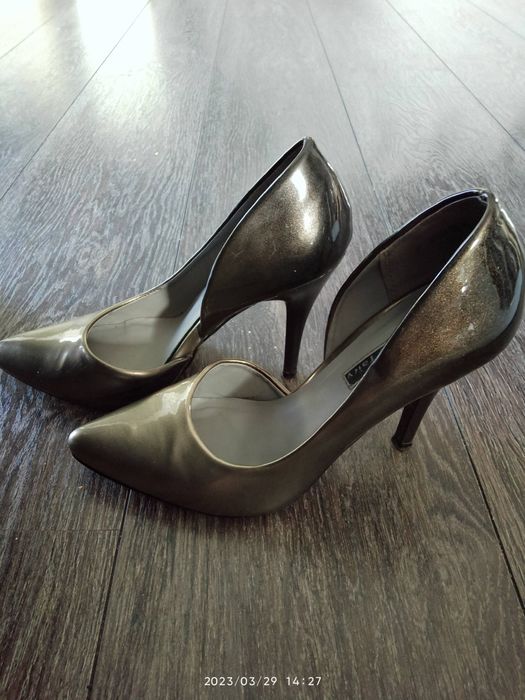 Szpilki ombre czarno- szare rozm 37