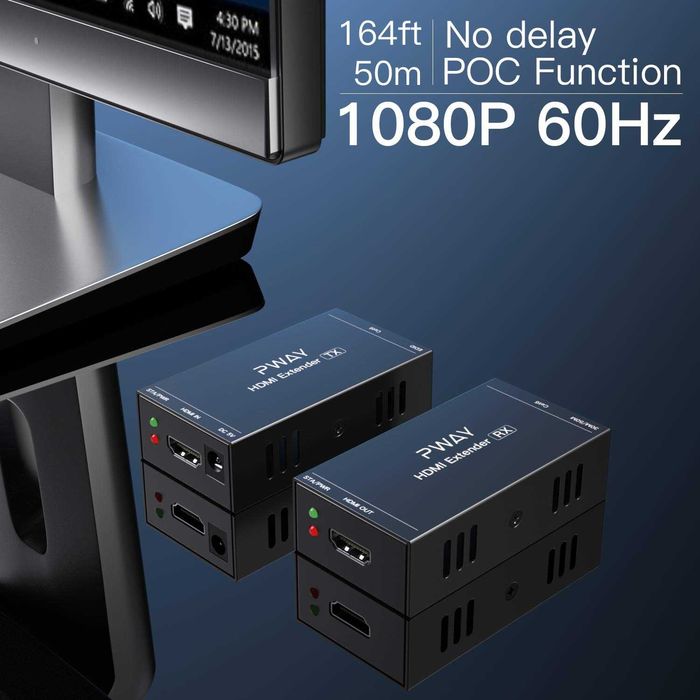 Przedłużacz HDMI PW-HT202P 50 m Single Cat5e/6 Full HD 1080P