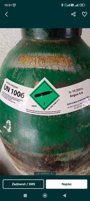 Butla Mix , Argon T40 l.